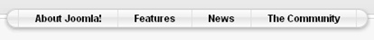 The top menu example in Joomla!