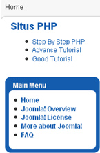 New menu appears in the upper part