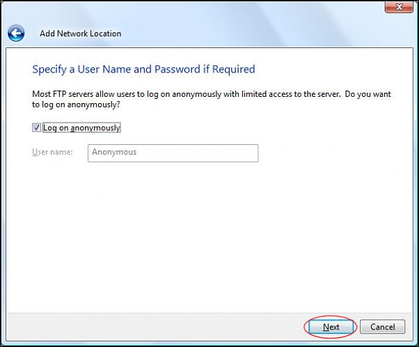 Add network location