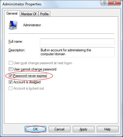 Administrator Properties